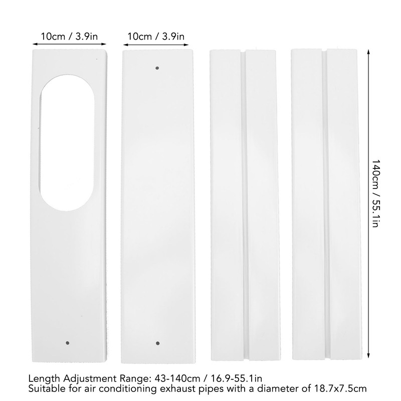 4pcs Portable Air Conditioner Window Kit 16.9 to 55in Adjustable