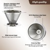 Pour Over Coffee Dripper, Slow Drip Paperless Coffee Filter, Pour