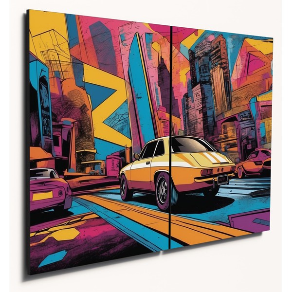 The Plum Penguin Electric Skateboard Pop Art Wall Decor -