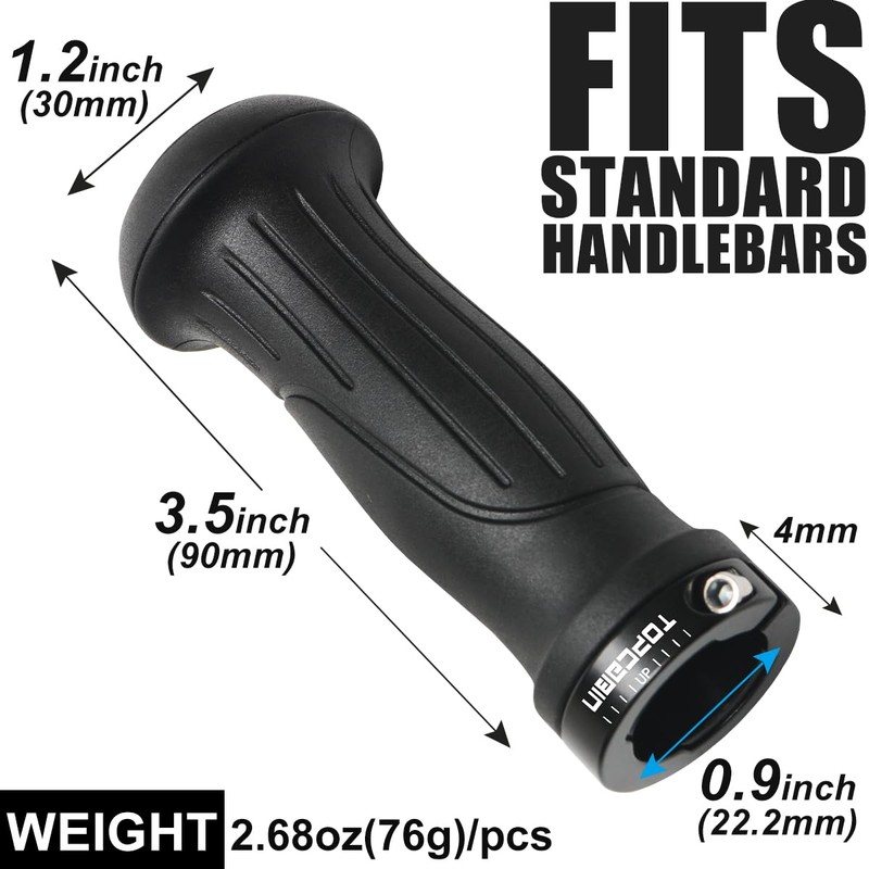 TOPCABIN Bike Grips Short Mini Bicycle Handlebar Grips Fit Many