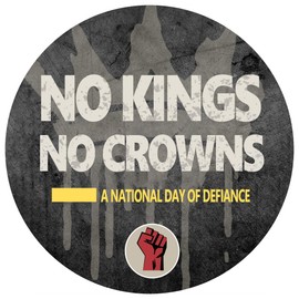 Anti Trump Stickers, No Kings No Crowns Waterproof Stickers for Bumper, Laptop, Luggage, and Window, 5"x5" Anti-Authoritarian Political Protest Design Sticker Gifts for Anti-Republicans