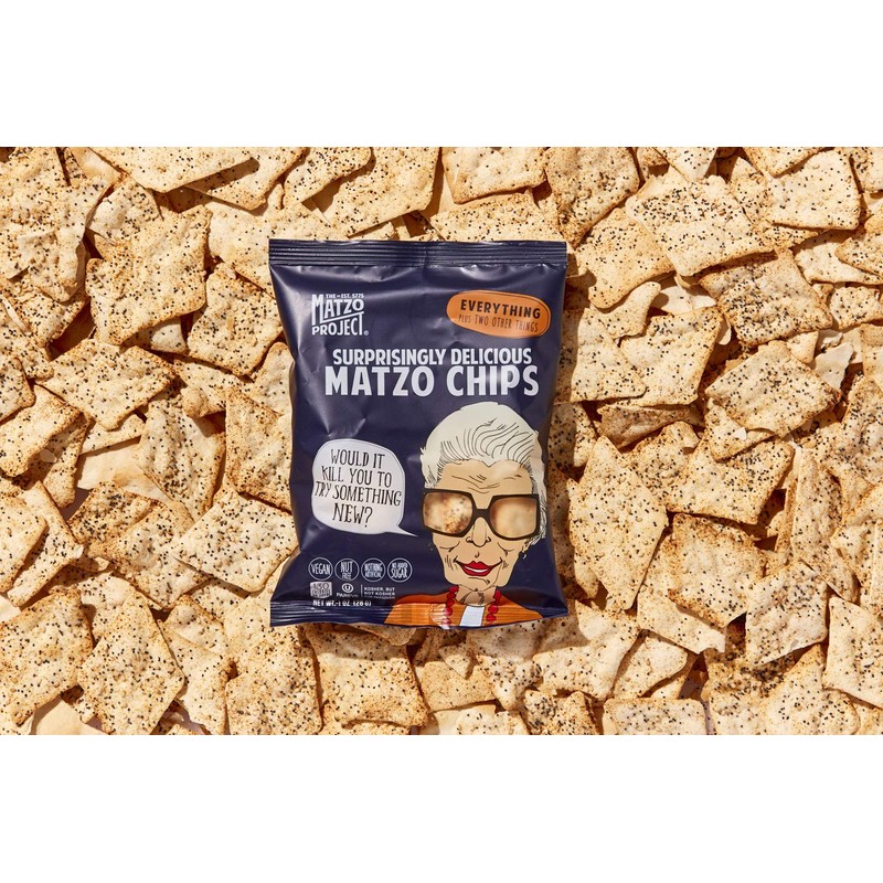Matzo Chips, Everything, from The Matzo Project, 24 Snack Bags,