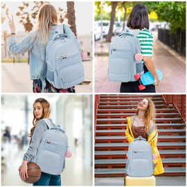 Cute Backpack for Teen Girls,School Bag with Laptop Compartment,Travel Laptop Backpack Fits 15.6Inch Notebook,College Bookbag for Boys Girls Middle and High School,Mochilas Escolares para Niñas,Blue