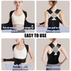 Adjustable back posture belt, back straightener, breathable shoulder strap, posture