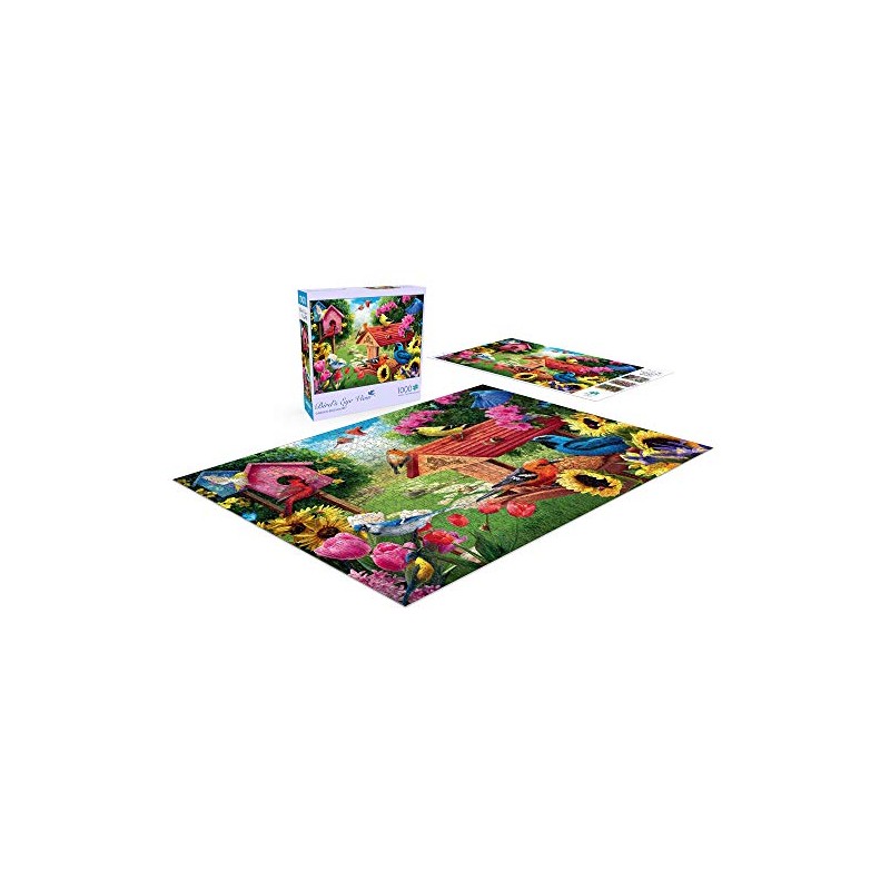 Buffalo Games - Garden Birdhouse - Rompecabezas de 1000 Piezas