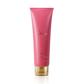 L'BEL – Crema Corporal Perfumada Chérie 130 ml, Hidratación Corporal, Acabado Glitter, Aroma Gourmand Fresco con Frambuesa, Almizcle y Flores Francesas, Piel Suave y Perfumada