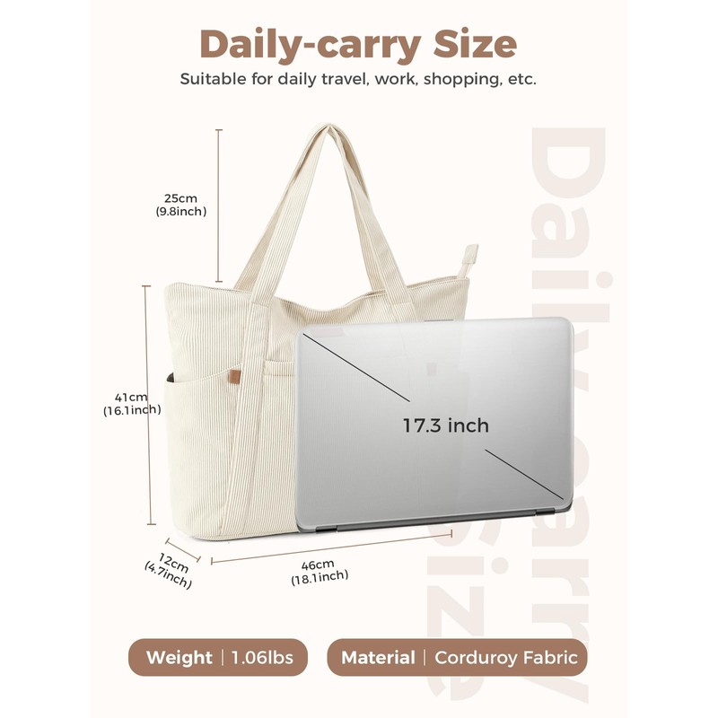 Lekespring Women's Handbag Shopper Bag, beige, M