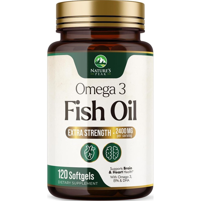 Natures Peak Suplemento de aceite de pescado Omega 3 de