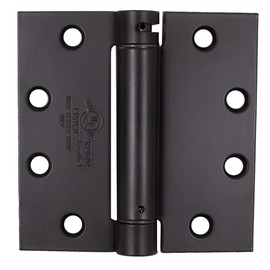 Stone Harbor Hardware Commercial Grade Self-Closing Door Hinge, 4-1/2 Inches, Square Corner, .134 Gauge, Matte Black