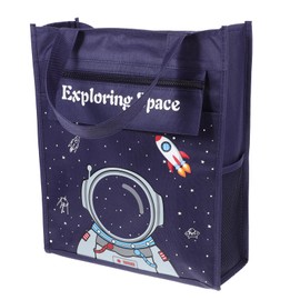 Operitacx Pen Craft Organizer Tote Bag Art Storage with Pockets Stationery Storage Bag Pouch for Art Craft Scrapbooking School Medical and Office Supplies Dark Blue