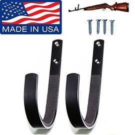 Johnson Brother Gun Rack Shotgun Hooks Rifle Hangers Archery Bow Felt Lined Wall Mount Storage (Handmade in The U.S.A.)