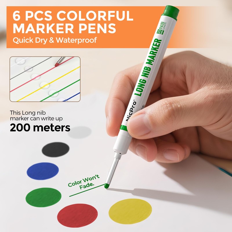 Nicpro 29 Pack Carpenter Pencil Set with Sharpener, Mechanical Carpenter