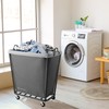 Dryser Large Commercial Heavy-Duty Rolling Laundry Hamper, Steel Frame Cart