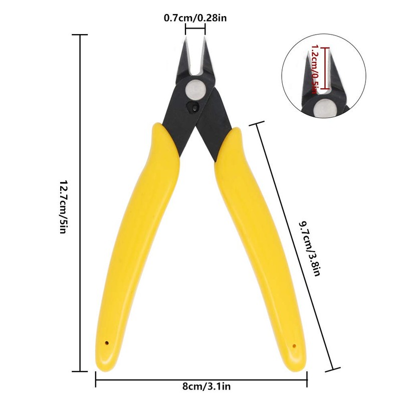 Kalim 5’’ Mini Wire Cutter, Precision Flush Cutter, Strong and