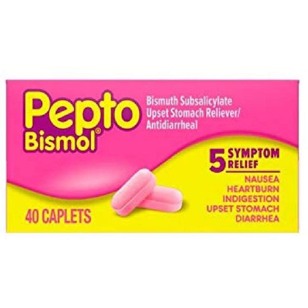 Pepto-Bismol Caplets, 40 Count (Pack of 1)