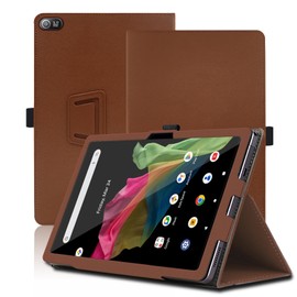 Case for Acer Iconia Tab A10, 10.1 inch, Acer Iconia Tab A10 Tablet Case, Folding Stand Protective Cover with Pencil Holder and Wrist Strap, (Not fit Acer Iconia Tab A10-21). (Brown)