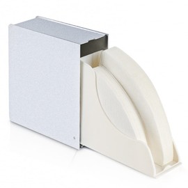 CAFEMASY Cone Coffee Filter Holder Storage - Frosted Silver Pour Over Coffee Paper Filter Holders Container Dispenser for Counter for Organize #4 #3 #2 #1 Cone & V60 Coffee Filters