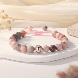 Kvekstio Softball Player Gift, Softball Charm Pink Beaded Adjustable Bracelet for Teams Coaches Fans, Softballs Gifts for Women's Birthday Xmas Graduation, Softballs Enthusiasts - Ideal Sports Gift