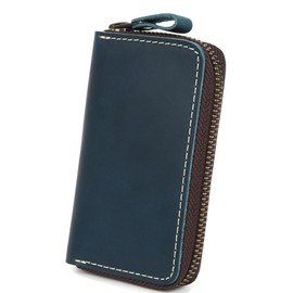 YuHaru Key Case, Men's, Women's, Genuine Leather, Smart Key Case, Car Key Case, Storage, navy