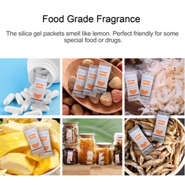 Wisesorb 6000 Packs 1 Gram Silica Gel Beads Packs, Desiccant Packets for Storage, Food Grade Moisture Absorbers, Lemon Smell Moisture Packs for Food Storage