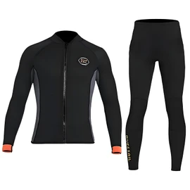 WYYHAA 3MM Neoprene Two Piece Wetsuit, Diving Suit Top and Bottom for Men Women Snorkeling Scuba Diving, Keep Warm, UV Protection,Men,3XL