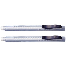 Pentel Clic Stick Eraser Rubber Holder - Blue Barrel - White Eraser (2)