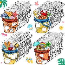 Feifeiya 72 Pcs My Summer Bucket List Activity Poster for Kids End of School Year Gift for students bulk Color Your Own Summer Bucket List DIY Crafts for Camp Elementary School Birthday Party Supplies
