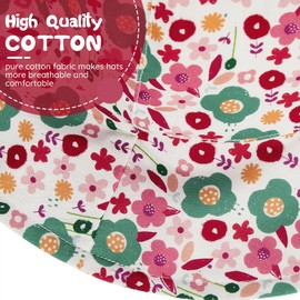 Zando Baby Girl Sun Hat Toddler Fragmented Flowers with Bow Tie Bucket Hats for Baby Adjustable Toddler Summer Beach Hat 0-2T Pink 3-6 Months