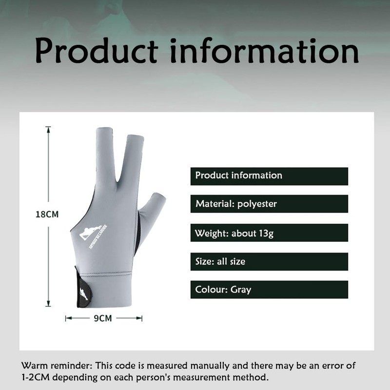 Generisch Billiard Gloves, Snooker Gloves, Billiard Pool Cue Gloves, Adjustable