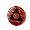 13 Year AA Medallion Metallic RedBlack Tri-Plate Sobriety Chip