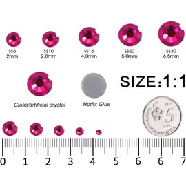 4320Pcs SS10 Red Ab Hotfix Rhinestones Crystal Glass Diamonds for Clothes Fabric Shirts Cups Bling Decoration Flatback Round (2.8MM Bulk)