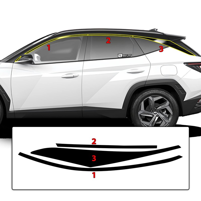 BOGAR TECH DESIGNS Precut for Hyundai Tucson 2022-2025 Side Window