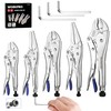 WORKPRO 5-Piece Pliers Set - 6", "7-', 10' Curved Jaw