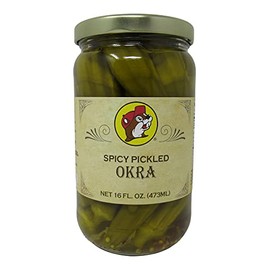 Buc-ee's Spicy Pickled Okra in a Resealable Jar, Gluten Free, No High Fructose Corn Syrup, 16 Fl. Ounces