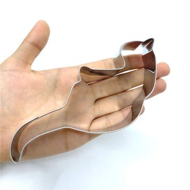LILIAO Cat Cookie Cutter for Kids - 4.5 x 3.8 inches - Stainless Steel
