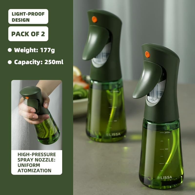 FUSAYUKI Light-Proof Glass Oil Sprayer For Cooking Air Fryer Salad