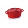 Stewing Pot Oval Size 0.25 L Red
