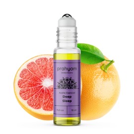 Aceite Esencial de Aromaterapia Deep Sleep para Ansiedad, Dormir y Meditacion - Difusor de Aceites Esenciales para la Piel - Regalos para Mujer Cumpleaños - Roll On de 10 ml - PRAHYAM AYURTHECARY