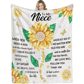 Jiaazerd Niece Blanket for Niece Gifts-Niece Gifts from Aunt Uncle, Niece Gift Ideas for Christmas,Birthday (Niece)