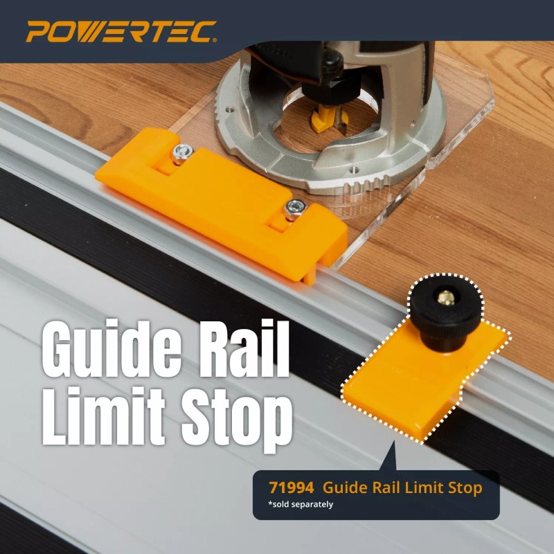 Powertec Router Guide Rail Adapter for Makita RT0701C, XTR01Z, DRT50