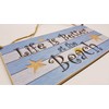 HmHome Wooden Seaside Plaque Life is better at the beach