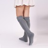 FGFD&OU Women's Warm Knee Socks Knitted Socks, lightgrey