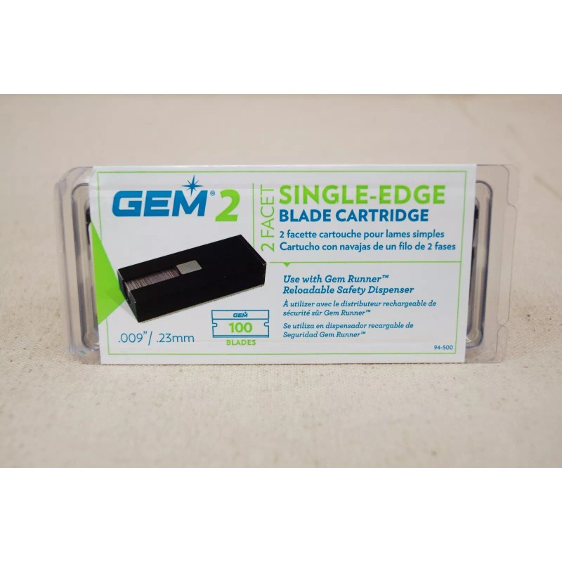GEM 2 2-FACET SINGLE-EDGE BLADE CARTRIDGE 100/PACK NEW IN PACKAGE