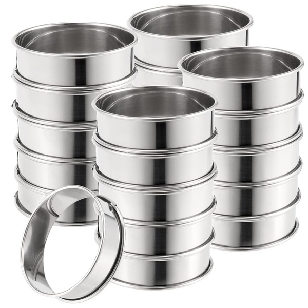 MUKCHAP 20 anillos ingleses de 3.15 pulgadas, anillo de doble