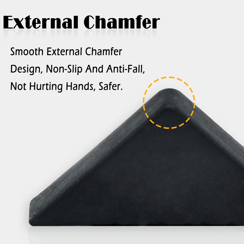 6mm(1/4inch) Black Triangle Shape Plastic Glass Corner Protector,Anti-Collision Right-Angle Plastic