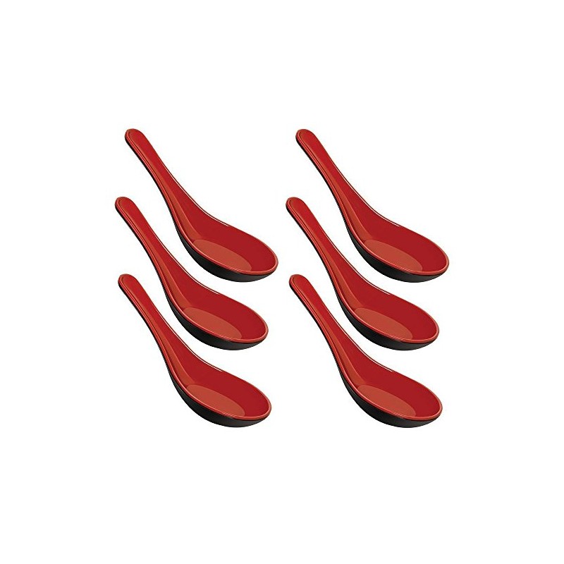 Happy Sales Melamine Soba, Rice Spoons, Chinese Won Ton Soup