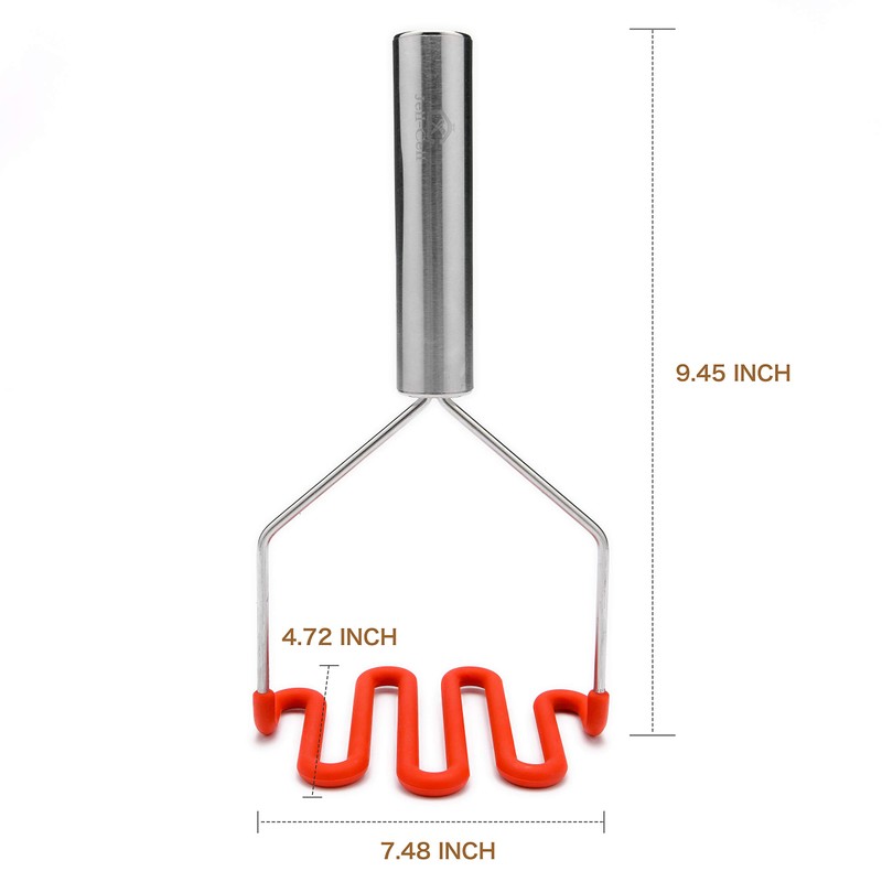 Jell-Cell Potato Masher - Silicone Protect Body with Premuim Stainless
