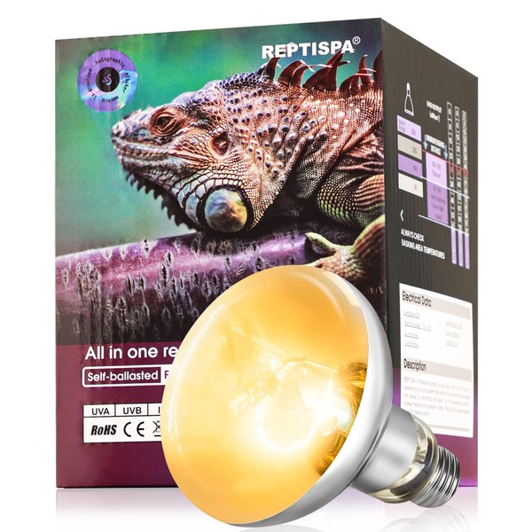 Heat Lamp Bulb, 80 Watt Full Spectrum UVA UVB Reptile