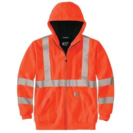 Carhartt High-Visibility Rain Defender® Loose Fit Midweight Thermal-Lined Full-Zip Class 3 Sweatshirt