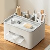 Tissue Box Holder Multifunctional Rectangular Tissue Box Cover with Remote